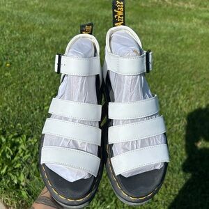 Dr. Martens White Platform Sandals Size 7